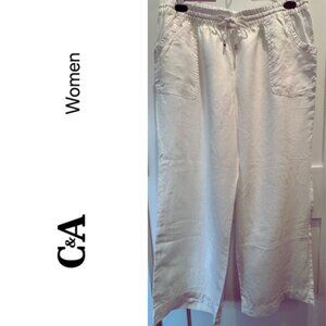 C & A Linen Wide Leg Pants XL